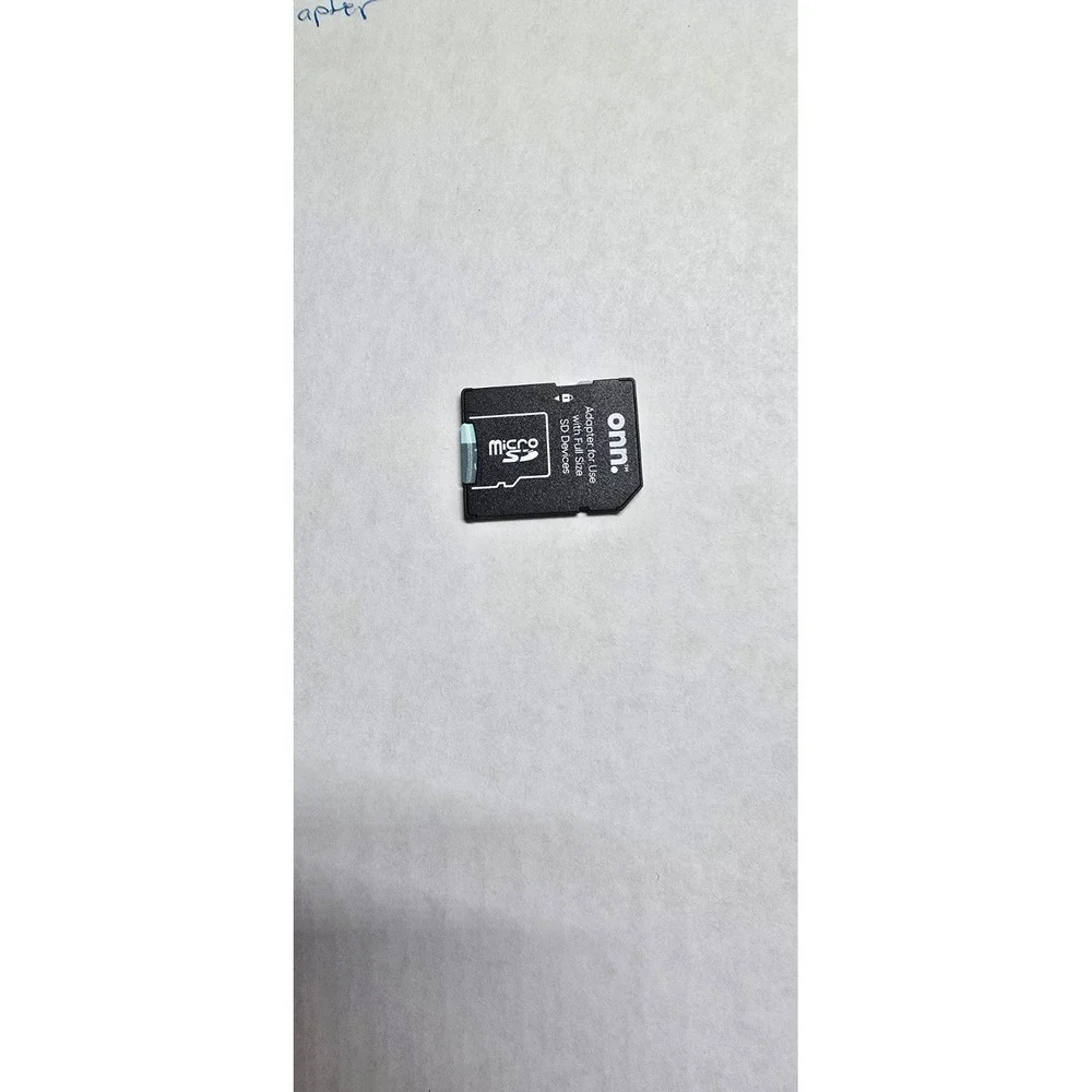 onn. branded 128GB microSDXC flash memory card with A adapter
